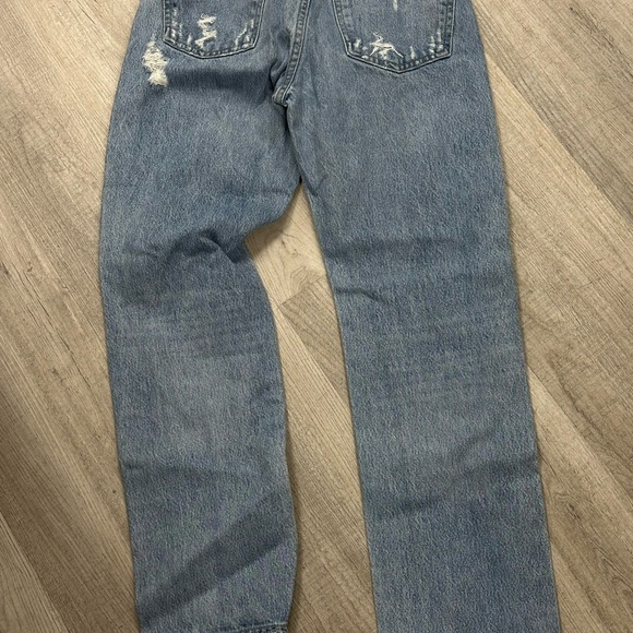 AGOLDE Distressed High-Rise Straight Jeans - Size 22 - Picture 9 of 12